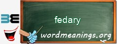 WordMeaning blackboard for fedary